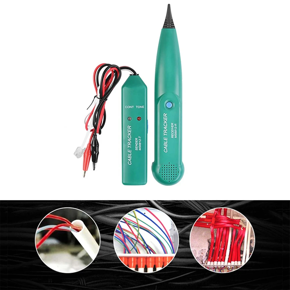 Cable Tester Network Cable Tracker Telephone Cable Line Tester Wire Cable Tracker with LED Indicator Probe