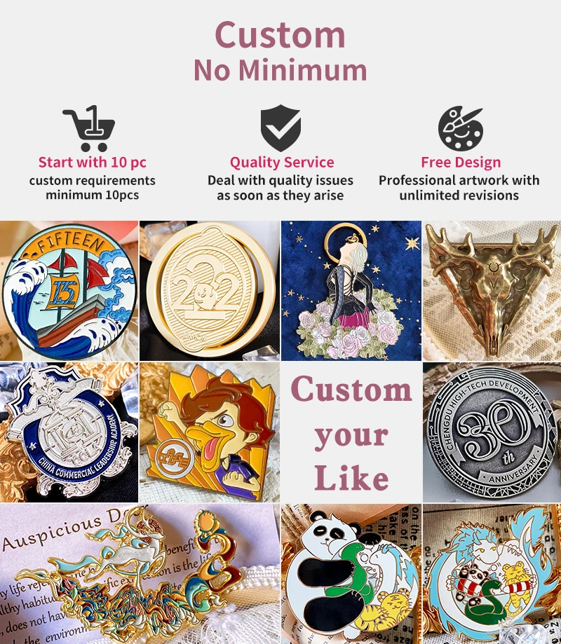 [Minimum 10 stücke] Custom Enamel Pin benutzer definierte Emaille Pin Revers Absolvent DIY Brosche Münze Anime Emblem machen Abzeichen Manschetten knopf zurück Karte personal isierte Krawatten klammer – Detail 1