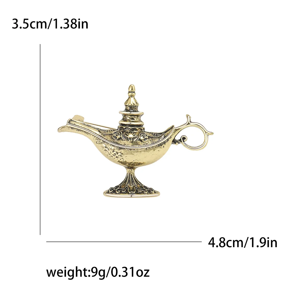 Enamel Aladdin Lamp Brooches for Women Unisex Pot Pins Event Party Backpack Decoration Clothes Accessories