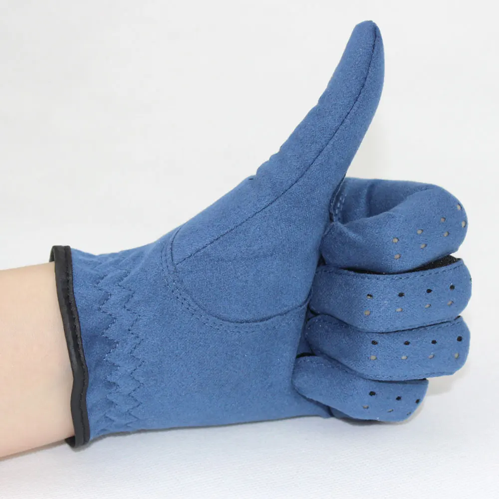 1Pair Women Golf Gloves Anti-slip Super fine cloth breathable Artificial suede For Left and Right Hand