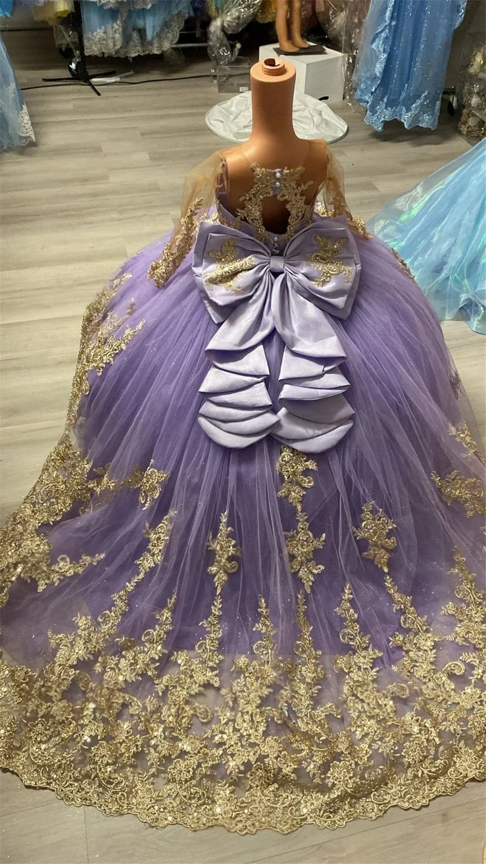 Custom JDY High End Luxury Flower Girl Dress Wedding Party Birthday Pageant Ball Gown فساتين اطفال