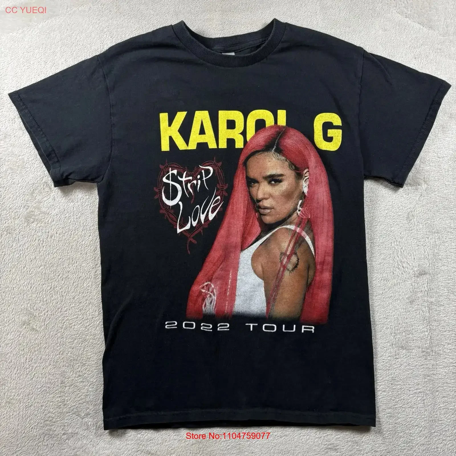 Karol G Strip Love Tour 2022 T Shirt Men s Black Double Sided 3360 vintage Washed Breathable Stretched designer clothes