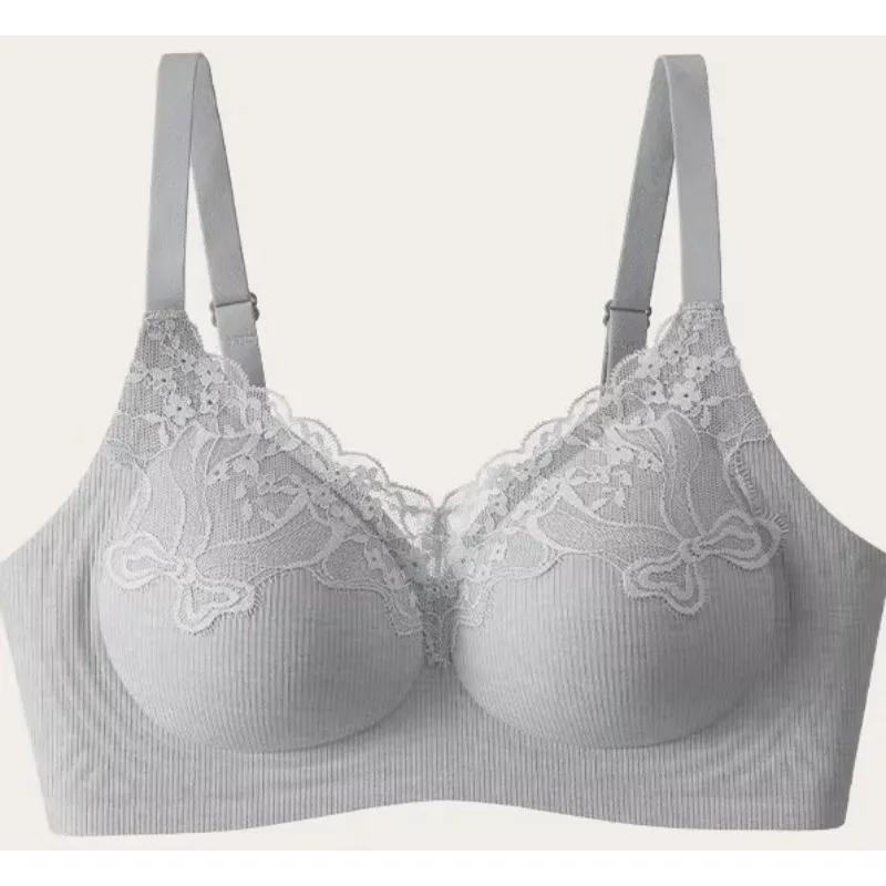 Sujetador de Gel Suave Sin Aro, Levanta y Previene la Caída, Recoge los Laterales, Ropa Interior Diaria para Mujer, Tallas M-2XL