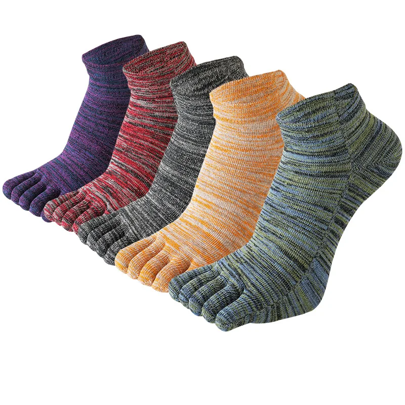 

5 пар коротких носков с пятью пальцами, мужские красочные хлопковые носки таби, весенние спортивные антифантастические носки с пятью пальцами и низким вырезом