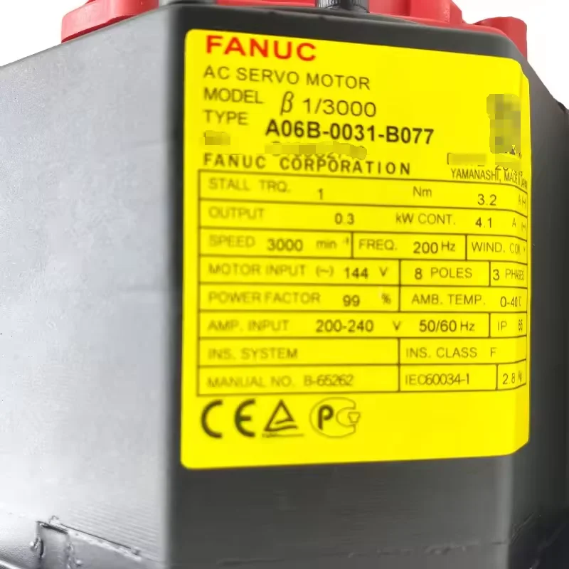 

A06B-0031-B077 Fanuc Servo Motor Tested Ok A06B 0031 B077