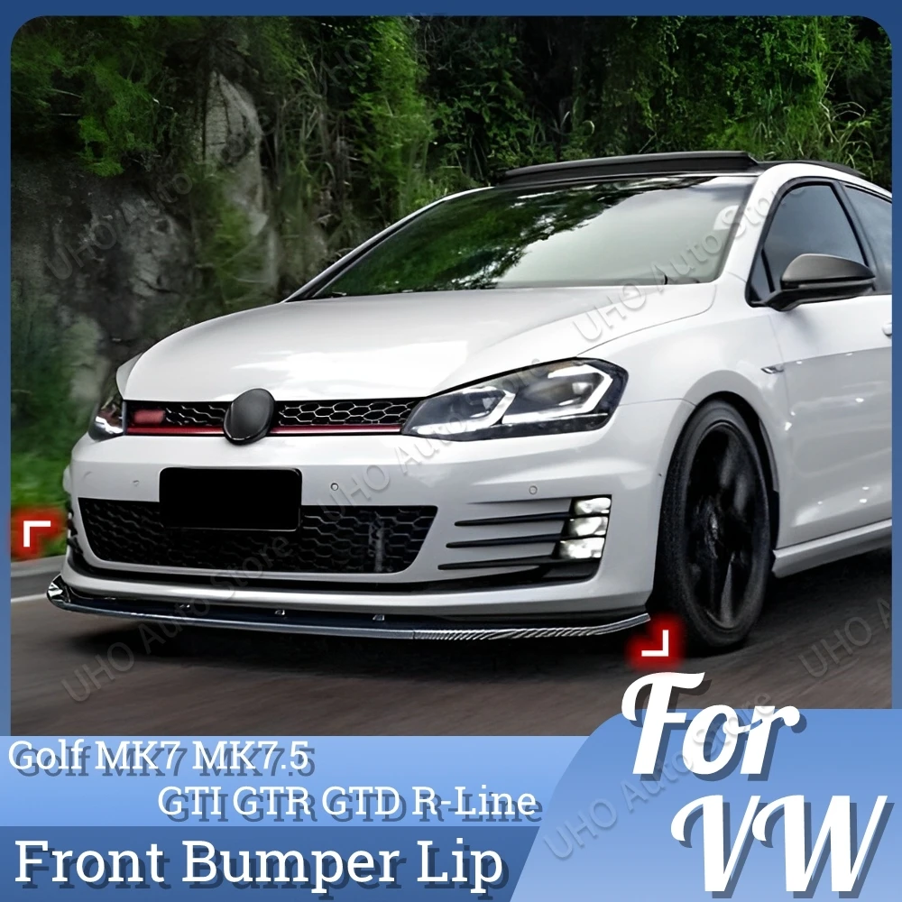 

Car Front Lower Bumper Canard Lip Splitter For Volkswagen For VW Golf 7 MK7 MK7.5 GTI GTD R Rline 2012-2017 Trim Diffuser Tuning