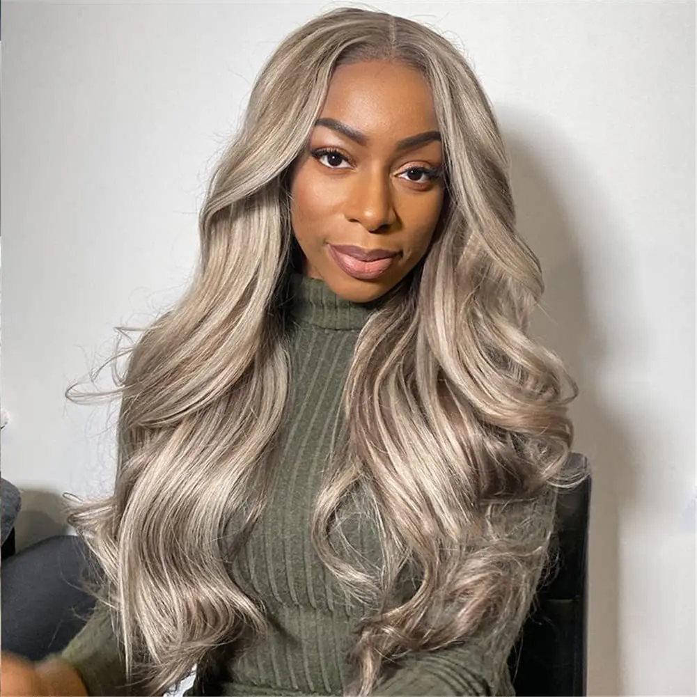 30 Inch #P18/613 Original Blonde Highlight Glueless Body Wave Lace Front Human Hair Wig 13x4 13x6 Lace Frontal Wigs for Women