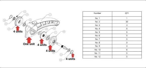 Propeller between gear accessories