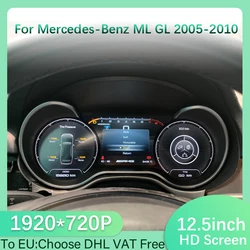 Car LCD Digital Dashboard Panel Display For Benz ML GL Class W164 X164 2005-2010 Instrument Cluster Speedometer Virtual Cockpit