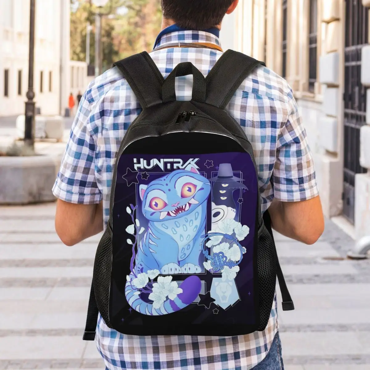 カスタム Kpop ハンターデーモンズバックパック男性女性用防水学校大学ハントリックスバッグプリントブックバッグ