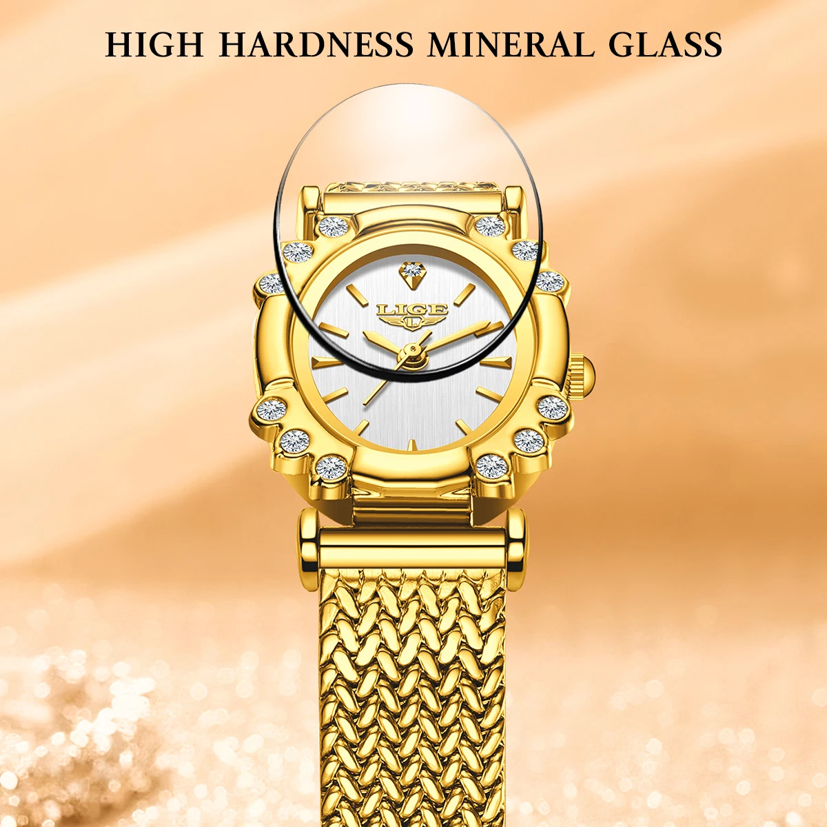 

LIGE Top Brand Luxury Woman Watches Waterproof Stainless Steel Women's Quartz Wristwatch Elegant Dress Ladies Watch Montre Femme