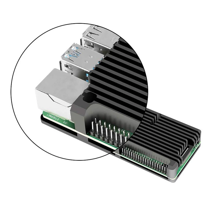 Корпус Raspberry Pi 4 Model B с пассивным охлаждением, корпус из алюминиевого сплава, радиационная пластина для Raspberry Pi 4 B