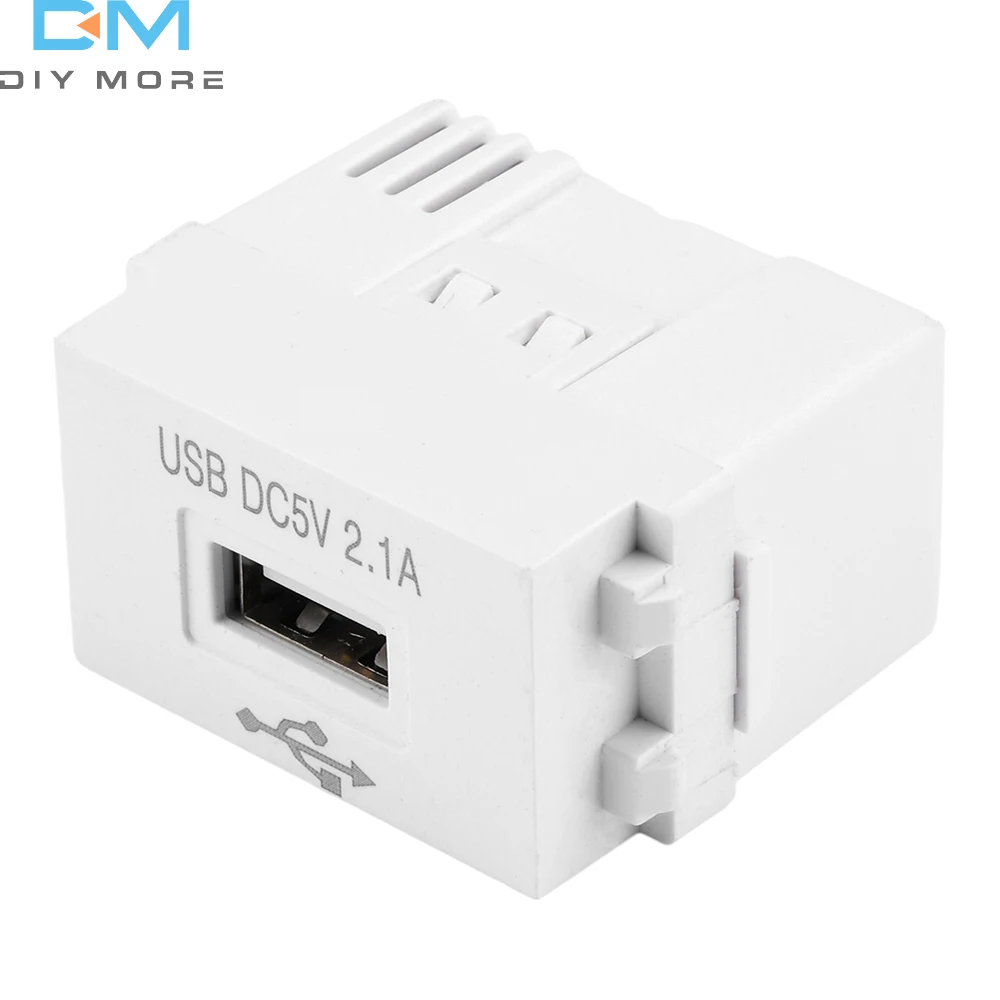 Type 128 USB Power Module 220V Socket 5V 2.1A 1A Mobile Phone Charging Module Switch Adapter Transformer Charging Power Socket
