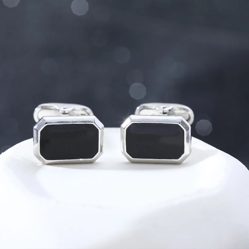 1Pair French Square Cufflinks Fashion Men\'s Business Banquet Suit Shirt Cuffs Buttons Luxury Wedding Cuff Links Gifts 2024 Trend