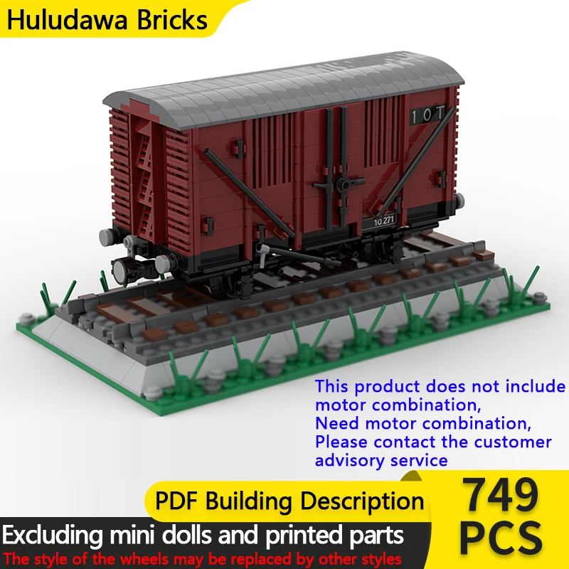 

City Car Model MOC Building Bricks Dark Red BR 10 Ton Meat Van Modular Technology Children Holiday Gifts Assemble Toys Suit