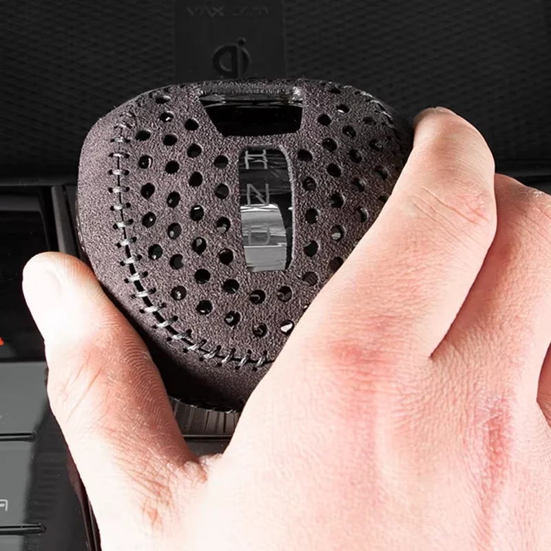 

For Byd Denza D9 22-25 Hand sewn suede gear shift knob, leather cover, car accessories