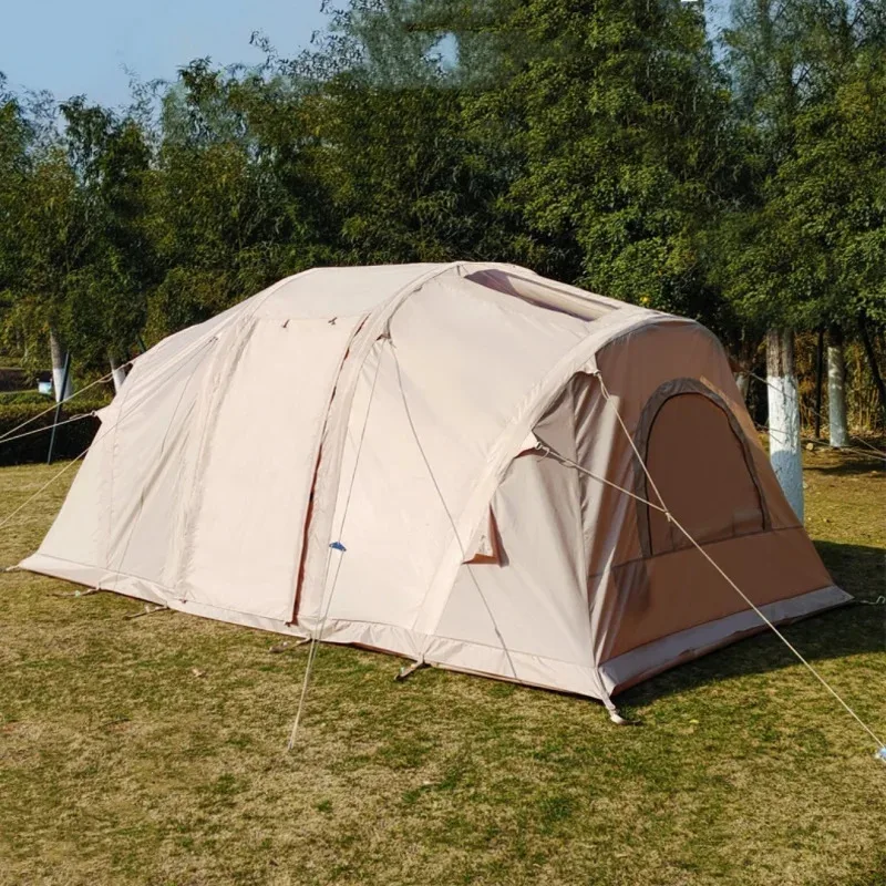 

Лидер продаж с фабрики, горячая распродажа! Туннельная семейная туристическая надувная палатка для кемпинга на открытом воздухе, водонепроницаемая воздушная палатка