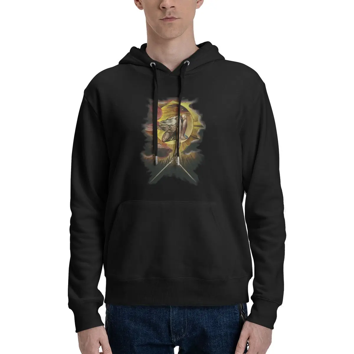 

William Blake The Ancient Of Days Casual Hoodies Pullovers Cotton Sweatshirts Men Women Tops