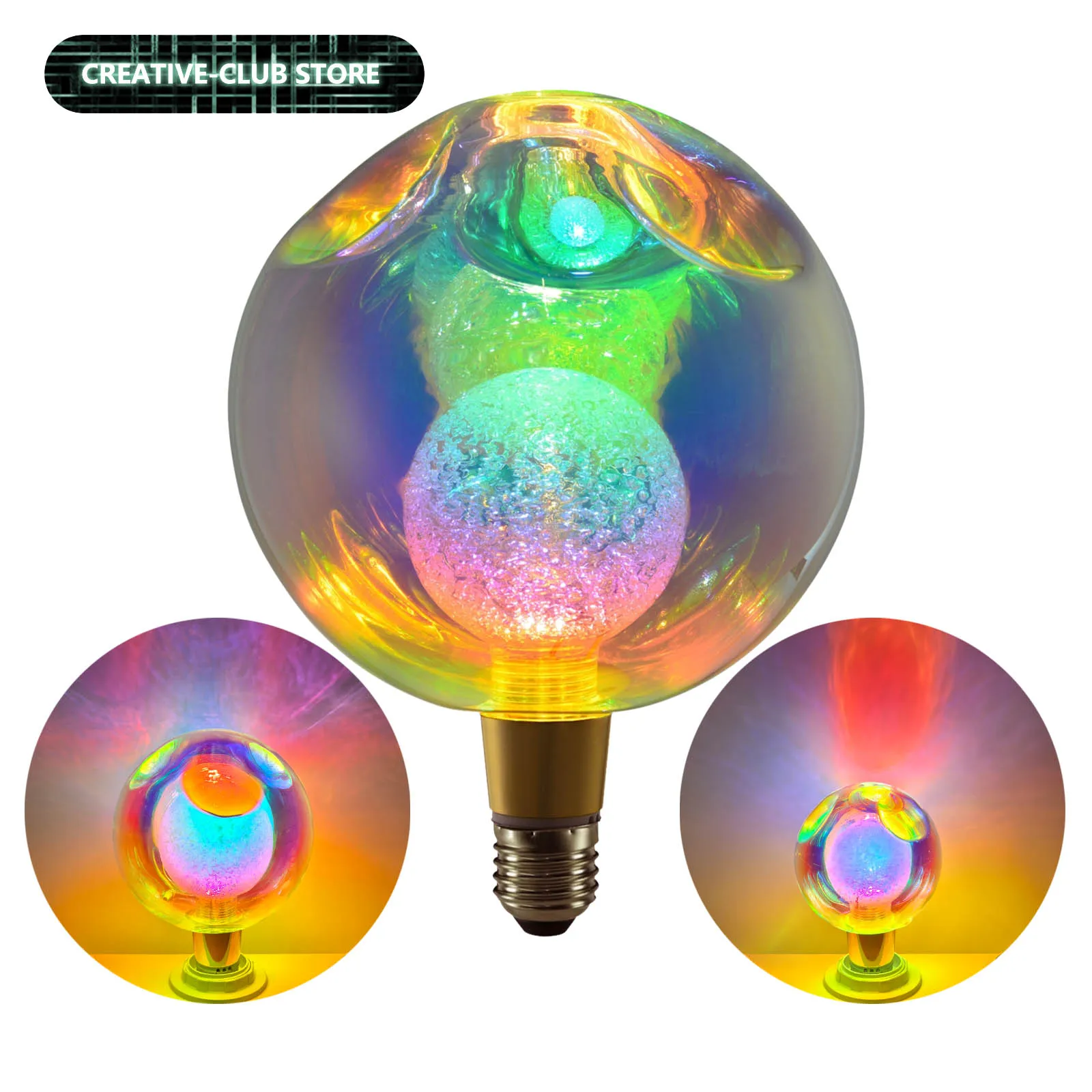 E27 P90 P120 P150 Round Ball LED Bulb AC 220V 3W Retro Vintage Lamp Decorative Lighting Decorative Edison Lamp Atmosphere lights