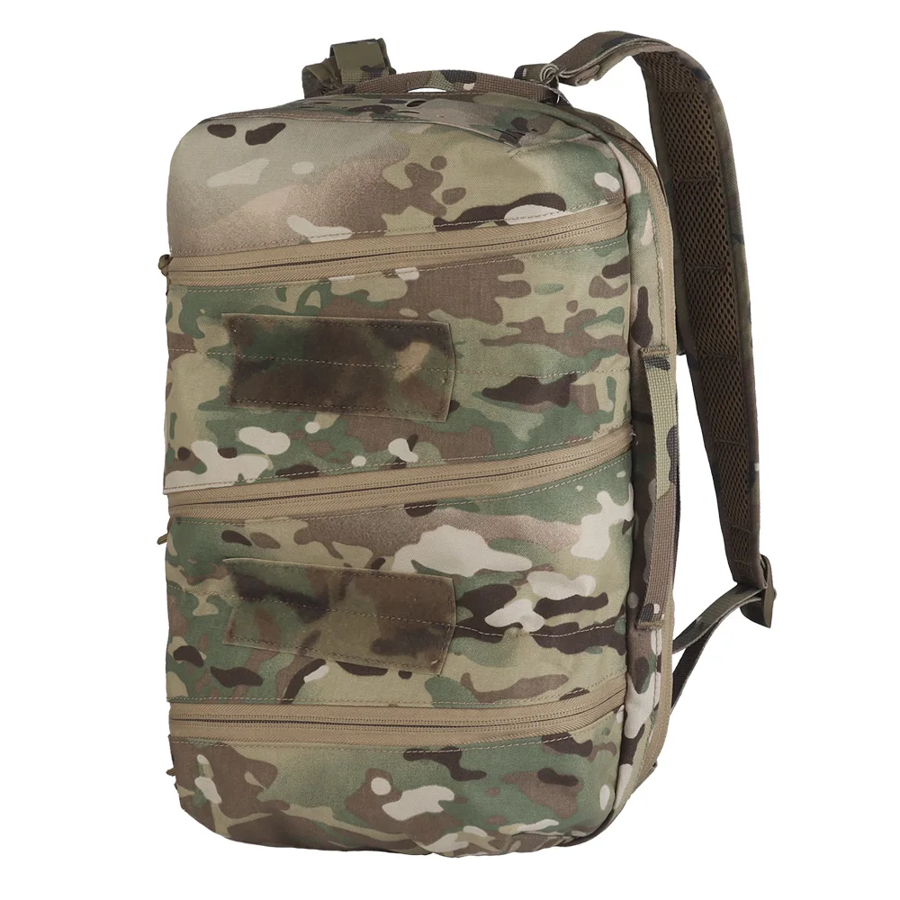 Wosport Large First Aid Backpack Cordura Velcro Lined Three Layer Storage External Expansion for Airsoft Outdoor Activities