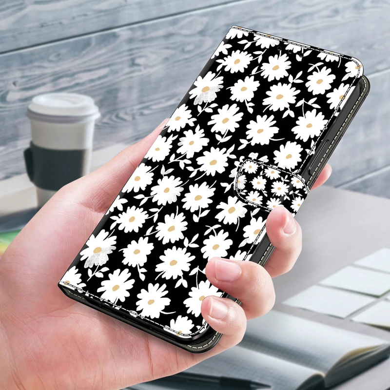 Flip Leather Case For iPhone 6 7 8 X XS XR 11 12 Pro Max 3D Fashion Flower pattern Painted Wallet For iPhone 6 7 8 Plus Funda