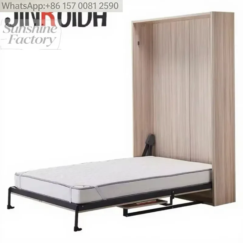 JIN RUI DA Heavy-Duty Premium Electric Flip-Up Invisible Murphy Wall Bed Hardware System with Automatic Feet, Sturdy Steel