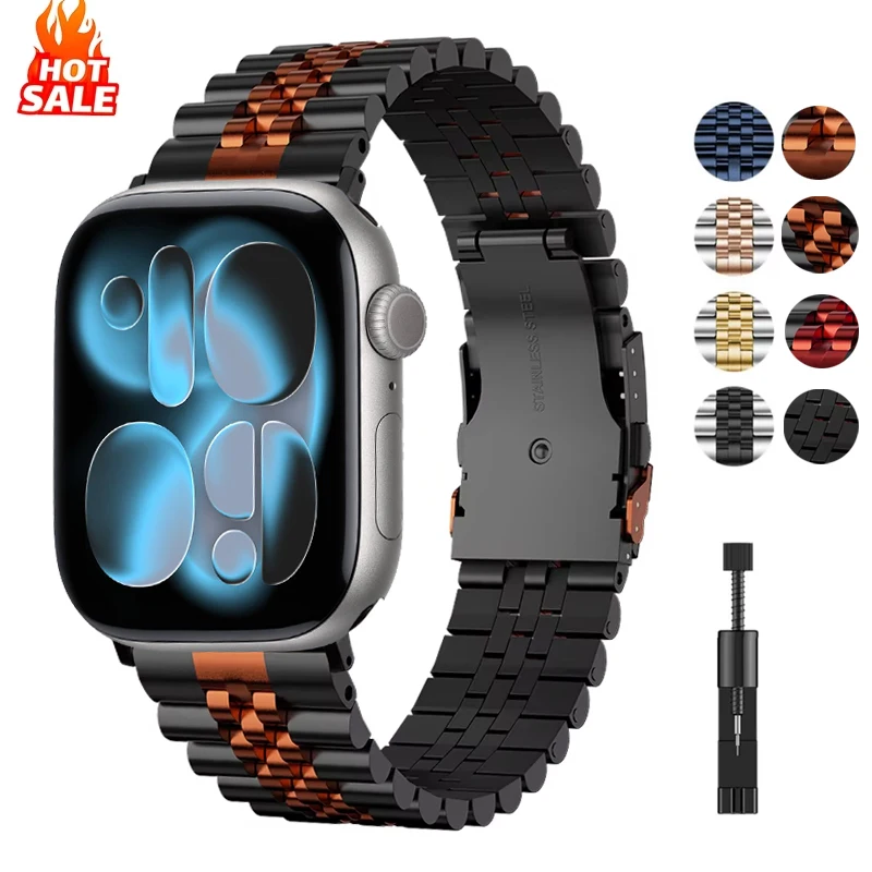 Luxuriöses Edelstahlarmband für Apple Watch Serie 11 10 46 mm 42 mm Band 45 mm 44 mm 38 mm 40 mm 41 mm Ultra 3 2 49 mm SE 3 2 Correa