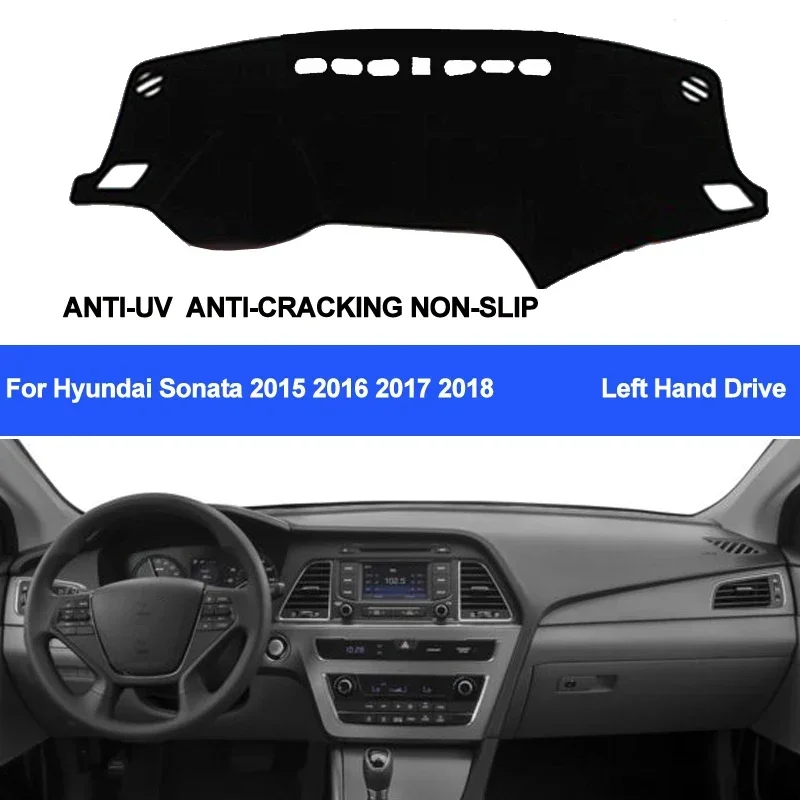 

Чехол для приборной панели автомобиля Hyundai Sonata 2015 2016 2017 2018 Sonata 9, коврик для приборной панели, коврик для приборной панели, ковер, анти-скользящий