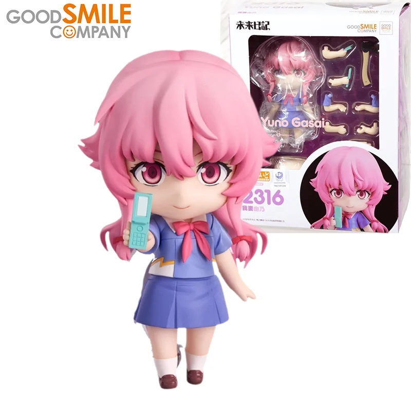 In Stock Good Smile GSC Nendoroid 2316 Mirai Nikki Yuno Gasai Action Figure Future Diary 2024 Anime Model Collectible Toys Gift