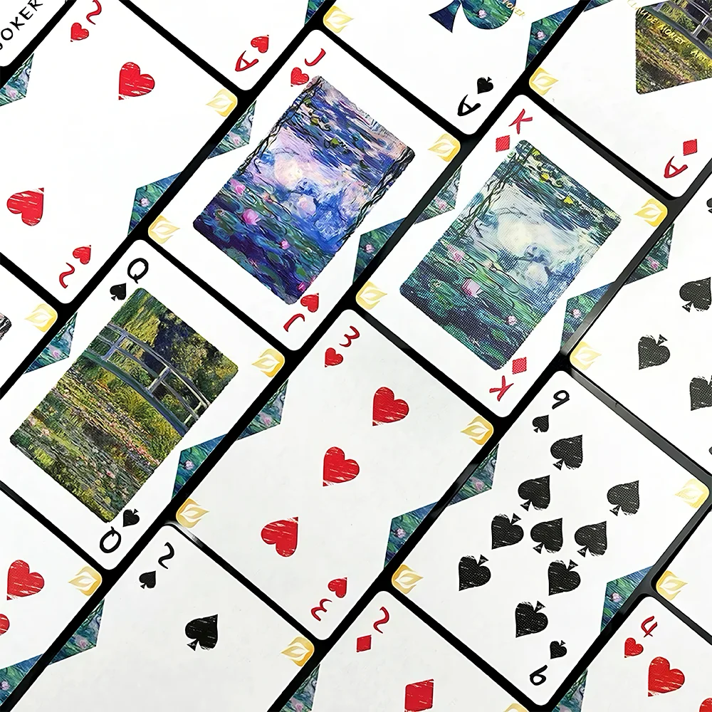 Série de peinture à l'huile artistique, cartes à jouer, Poker Vintage, pont de cartes étanche pour fêtes, rassemblements et collections