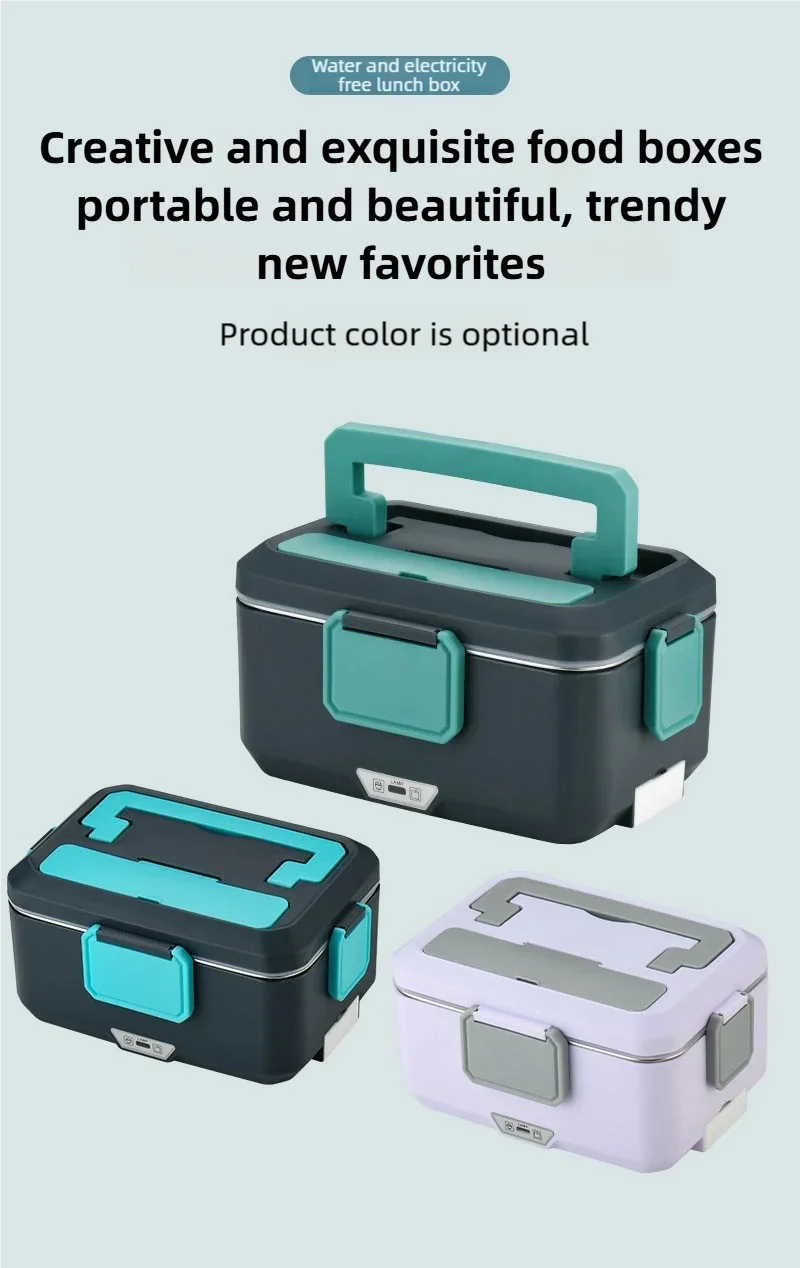 TINSOL Neue 2-in-1 90W 3,5L Elektrische Lunchbox Tragbarer Speisenwärmer Geeignet für Auto oder Zuhause Auslaufsicherer Lunch-Erhitzer Mikrowelle – Detail 10