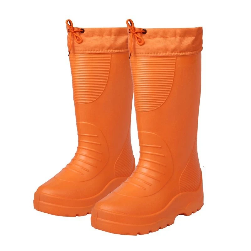 EVA Foam Insulated Rain Boots Unisex Non Slip Oil Resistant Food Grade PVC Cold Storage Fishing Work Safety Shoes