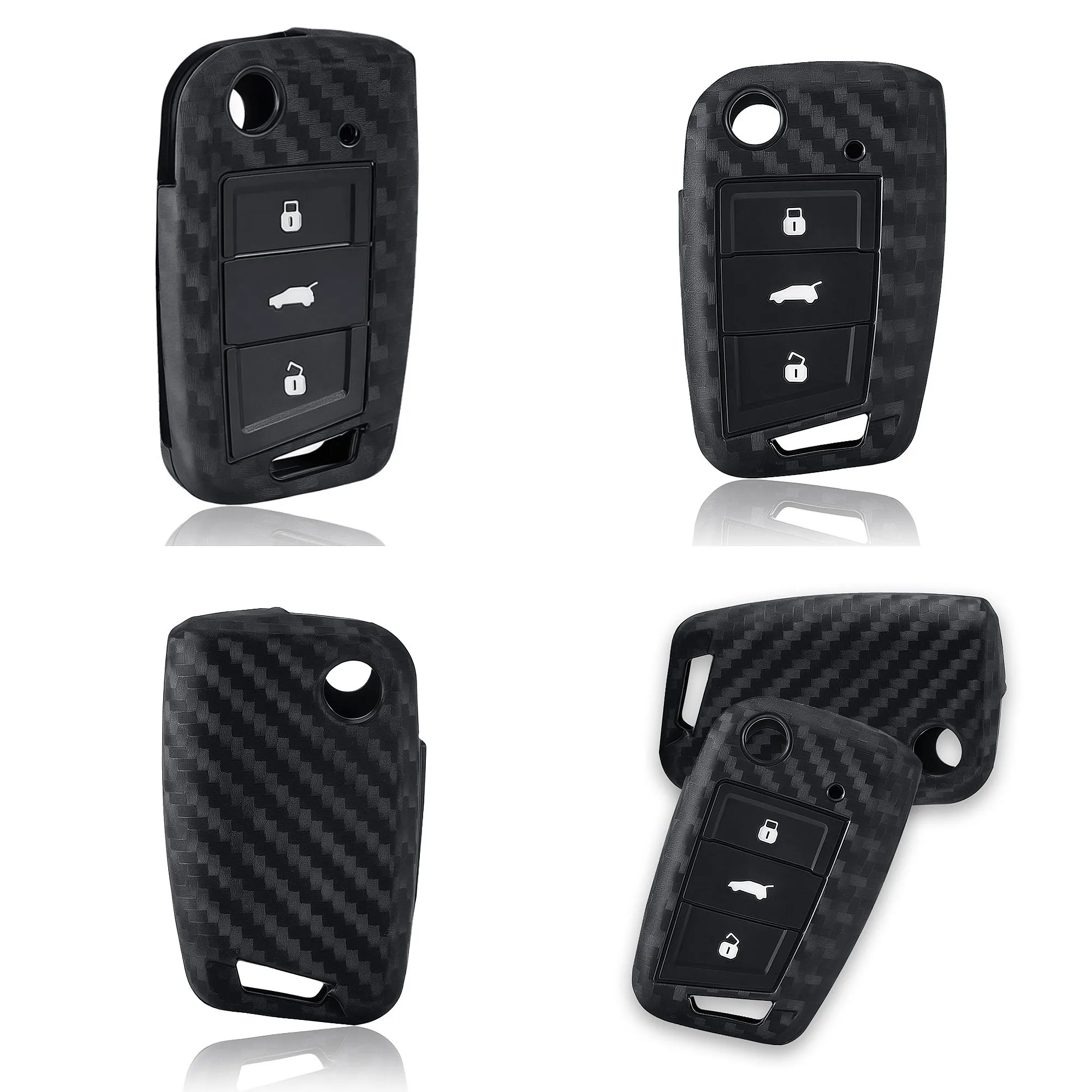 Car Remote Key Fob Cover Sport Racing Style Auto Key Shell for VW Golf 7 GTI Polo T-Cross T-Roc