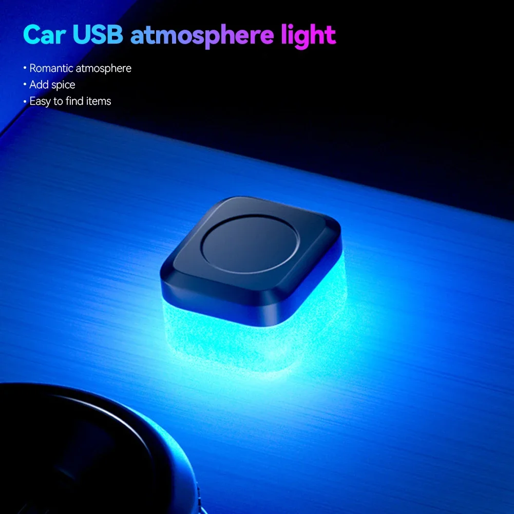 Luces ambientales USB para coche, Mini luces LED portátiles de señal de luz de ambiente, lámpara de lectura automática, decoraciones, tiras decorativas