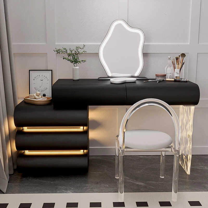 Dresser table, storage cabinet, acrylic simple modern advanced multi-control whole house solid wood