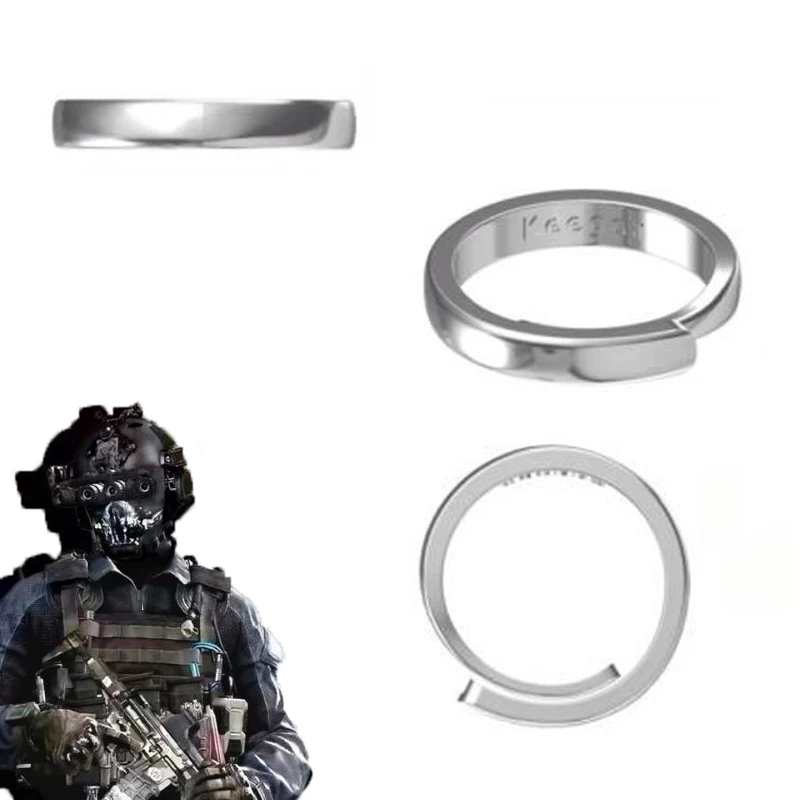 Game Call of Duty Keegan Cosplay Ring Unisex Adjustable Opening Carve Rings Jewelry Accessories Gifts