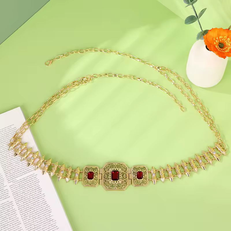 Moroccan Caftan Belt For Women Wedding Dress Gold Color Belly Chain Jewelry Arab Robe Bijoux Bridal Gift Lenght Adjustable - Image 9