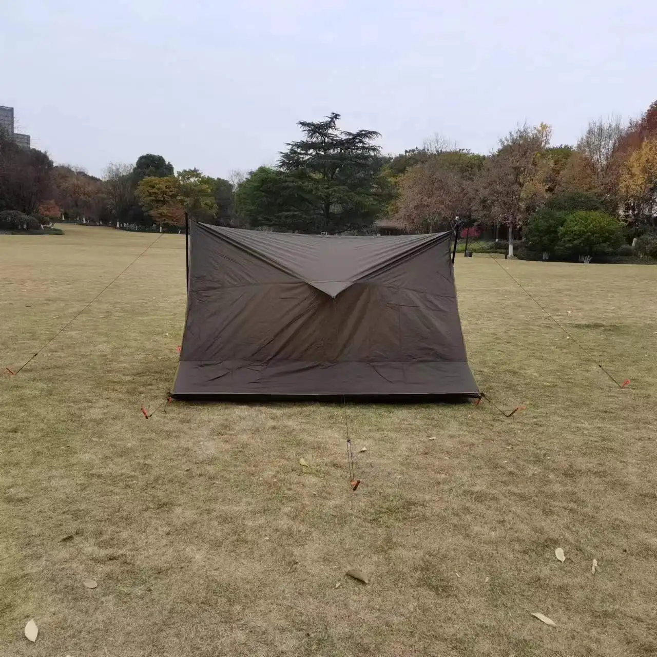 خيمة Bivy خفيفة لشخص واحد، خيمة الظهر لشخص واحد مقاومة للماء من السيليكون خفيفة الوزن للتخييم والمشي لمسافات طويلة، بدون عمود الرحلات