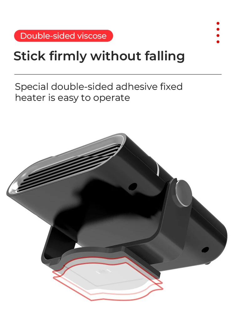 سخان ومروحة سيارة محمولة 2 في 1 - 360 درجة ° دوران، تذويب سريع، تسخين وتبريد، هادئ للغاية وخفيف الوزن لجميع المواسم! #6