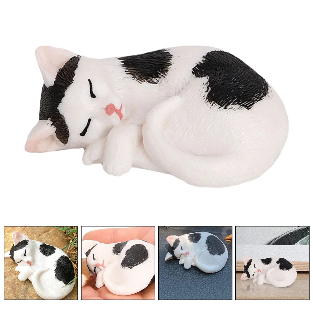 Cat Ornaments Miniature Sculptures and Statuettes Figurines Desk Decoration Room Statues Trinkets Creative Craft Car Miniatures