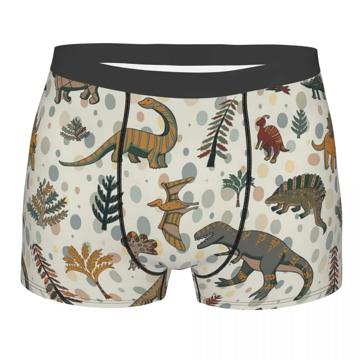 Men's Dinosaur Ancient Boxer Briefs Shorts Panties Breathable Underwear Animal Cartoon Male Humor S-XXL Underpants