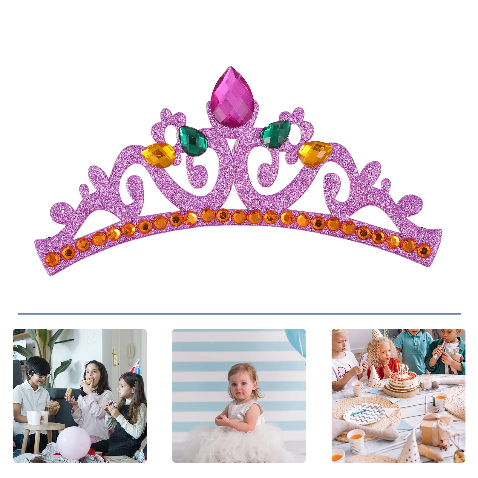 

Princess Crown Headb Birthday Party Girls Hairb Rhinestone Decorative Child Gifts Styling Tools Hair Accessories