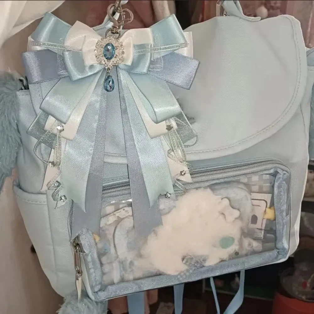 

Double Layer Bow Pendant Ribbon Bow Ins Style Itabag Decoration Pendant Multicolor Lolita Itabag Pendant For Friends Gift