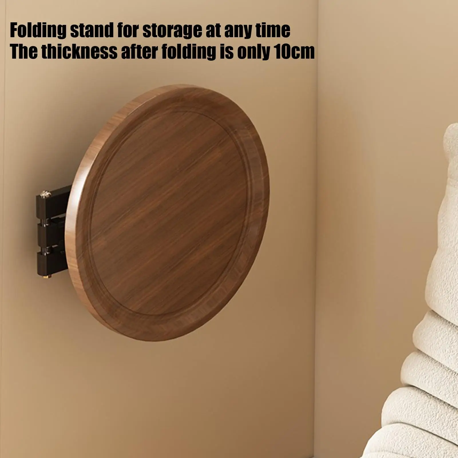 Foldable Wall Mounted Table Bedside Storage Cabinets Multi-Purpose Floating Shelves for Bedroom Living Room Compact Tea Tables