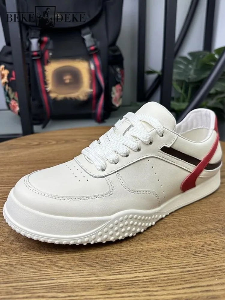 

Молодежная мужская дышащая модная повседневная обувь из воловьей кожи с круглым носком на среднем каблуке и шнуровке, однотонная повседневная обувь из натуральной кожи с открытой платформой