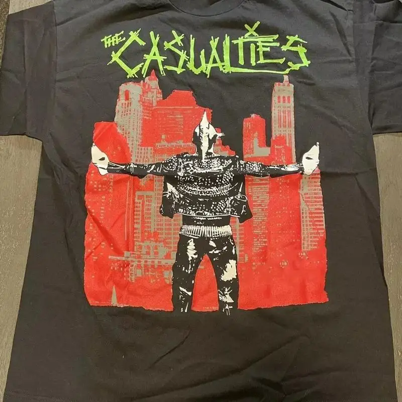 NEW RARE The Casualties Band Classic Black All Size T Shirt AG2382