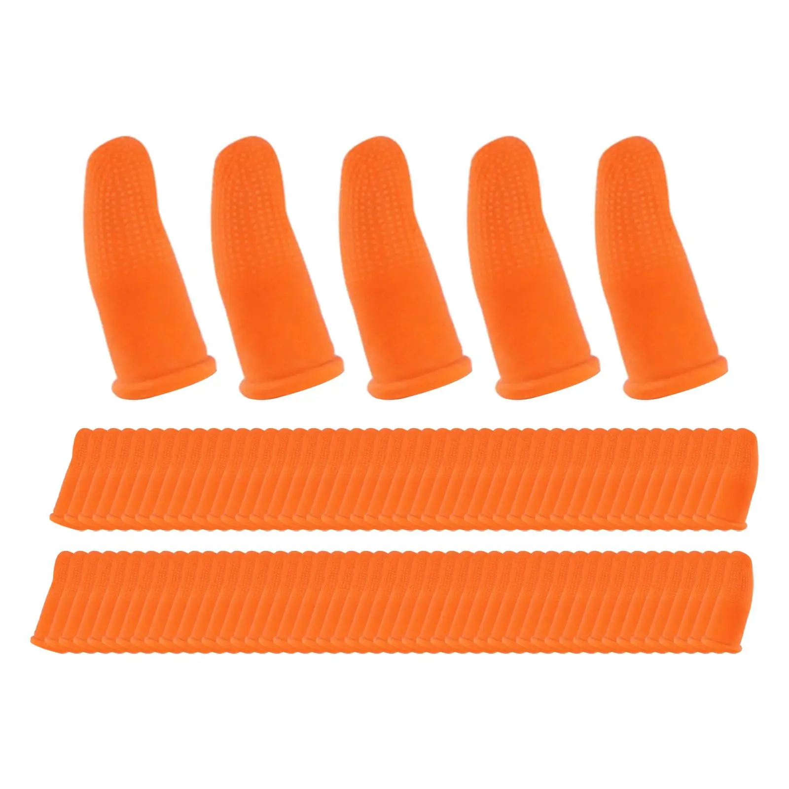 Fundas desechables de látex para protección de dedos, cubiertas para pintura Industrial, reparación electrónica, proyectos de manualidades DIY, 100 unidades