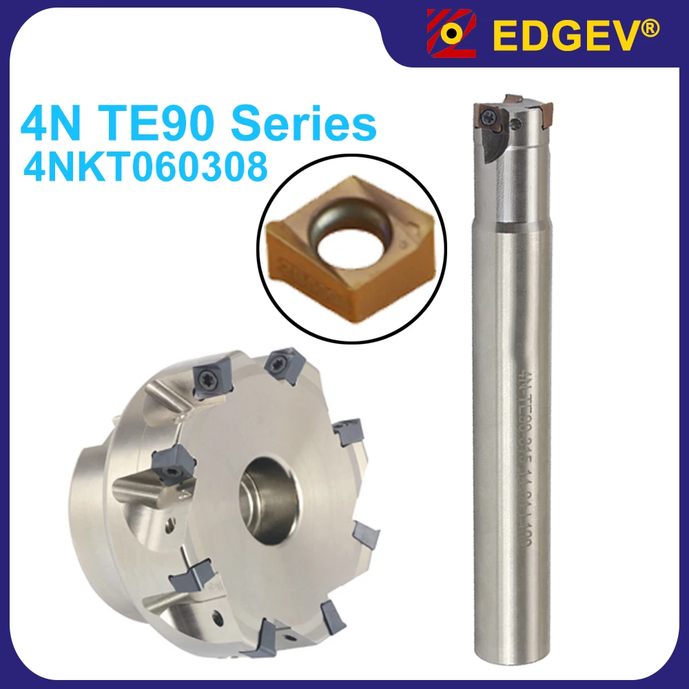 

EDGEV 4NTE90 Fast Feed Milling Cutter Disc,4NKT 4NKT0603 4NKT060308 4NKT060308R Carbide Insert Support,4N TE90 TF90 Tool Holder