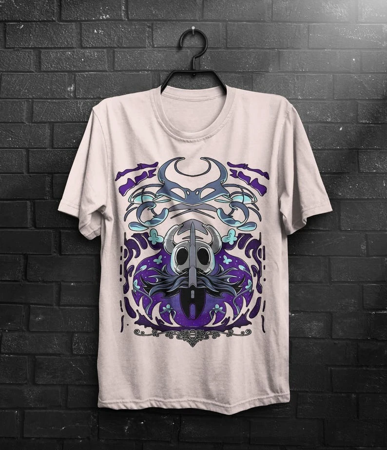 Hollow Knight T-shirt Vintage Loose Oversized Unisex Print T-shirts for Men Women Fashion Hip Hop Retro Fashion soft Comfortable