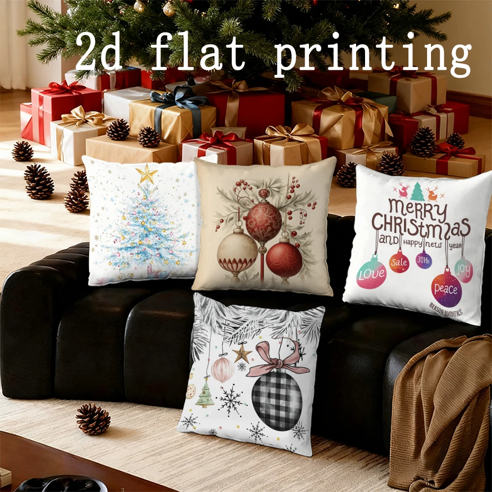 

Home Decor Christmas-Patterned Rectangle Pillowcases Suitable For Sofa Bedroom Car Pillow Cover Cushion Rectangular Back Cushion